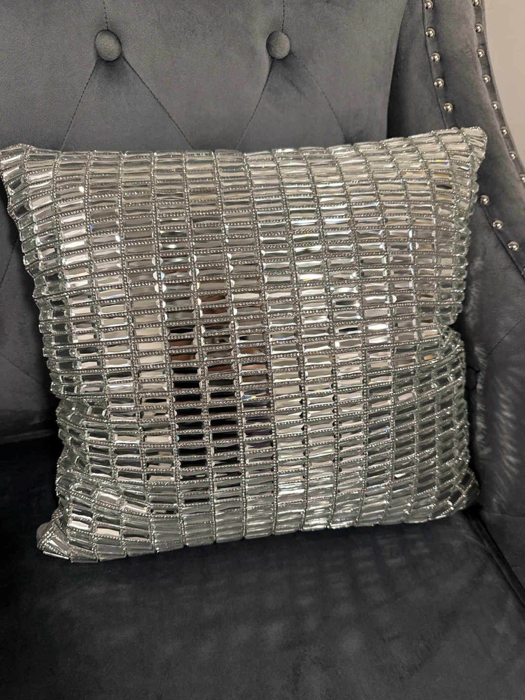 Decorative Mirrored Accent Pillow
