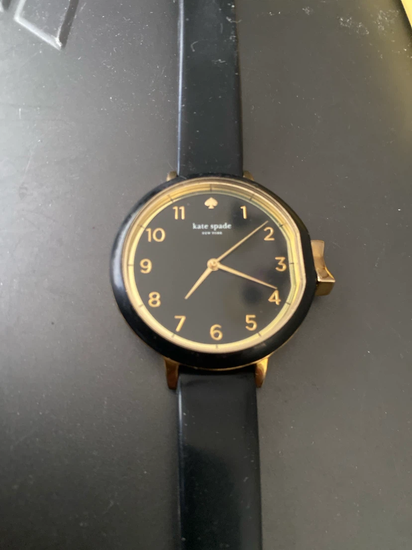 Kate Spade New York Black and Gold Watch