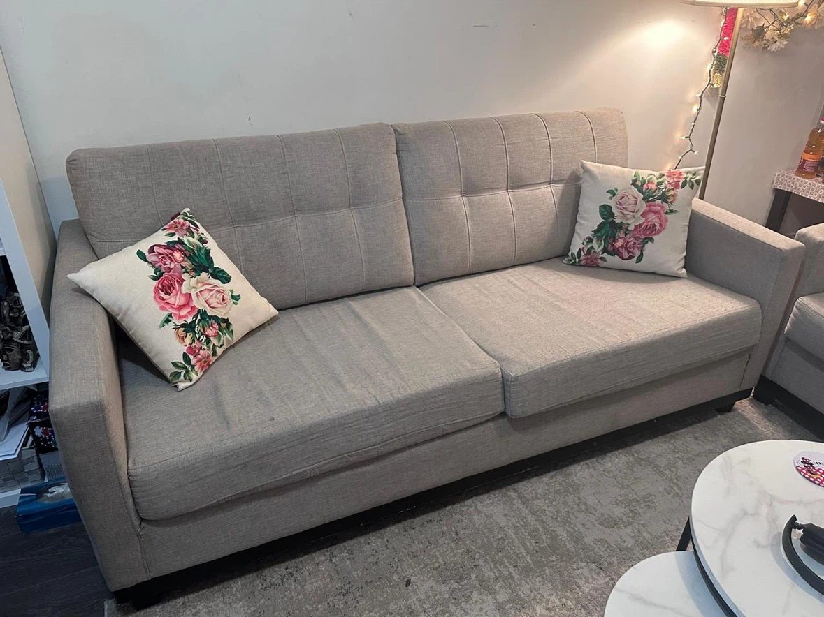 Light Grey Fabric Sofa set (includes love seat) - photo 2