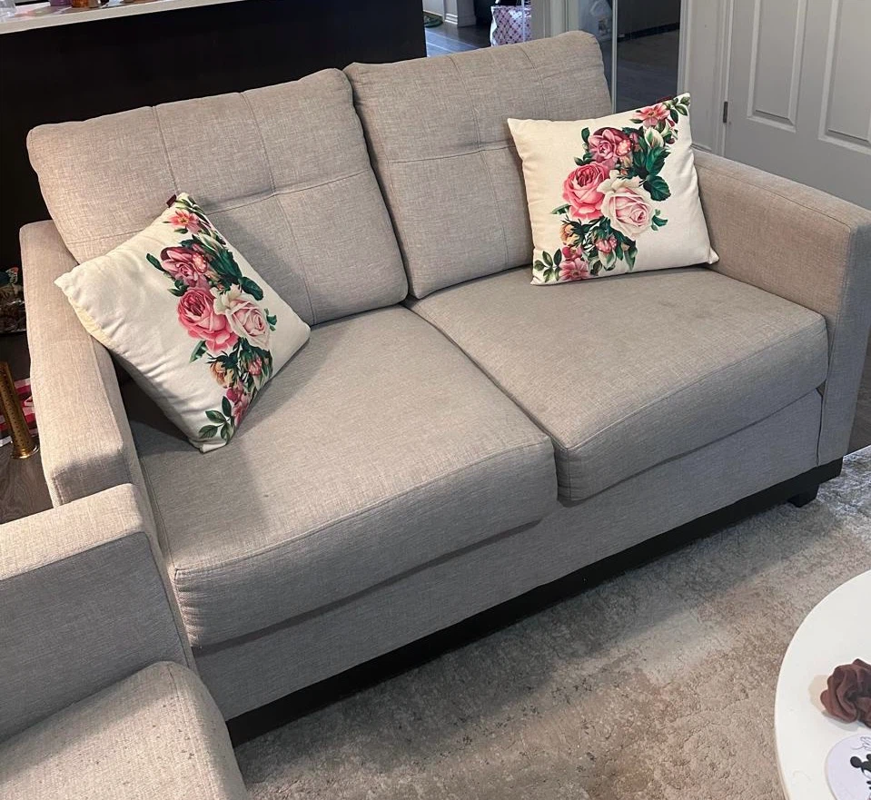 Light Grey Fabric Sofa set (includes love seat) - photo 3