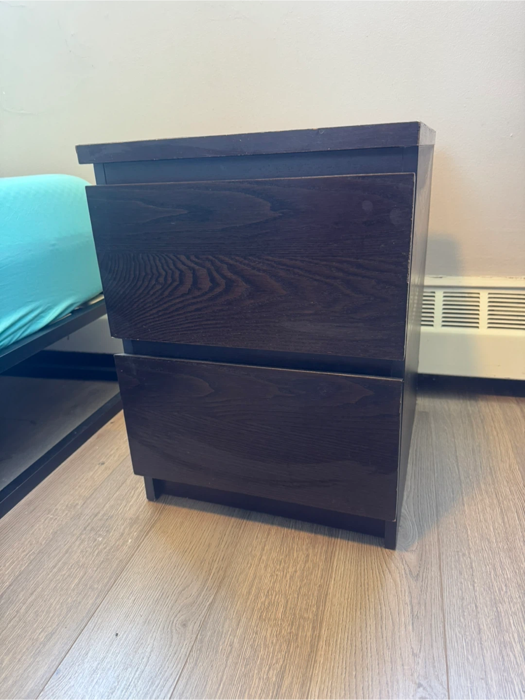 IKEA MALM Dark Brown 2-Drawer Nightstand
