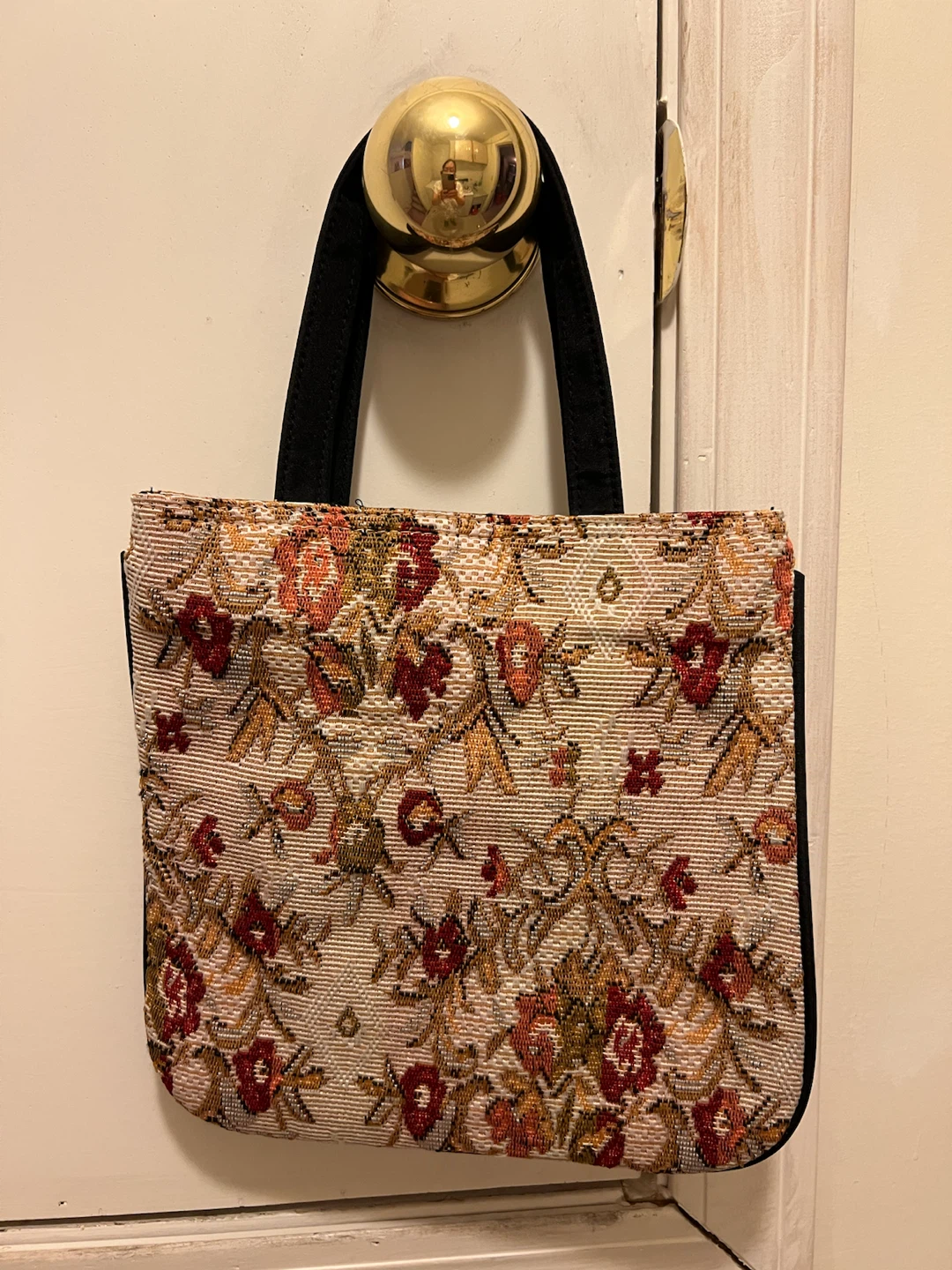 Floral Tapestry Tote Bag