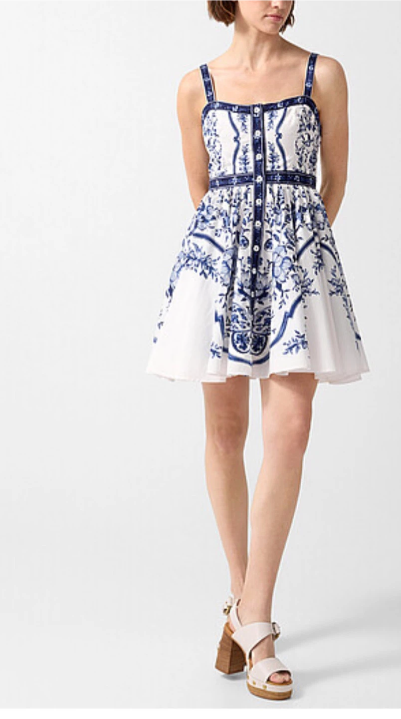 Farm Rio Porcelain Garden Dress XL NWT