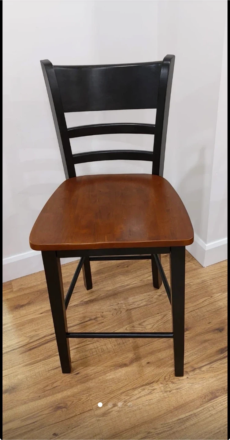 Black and Wooden Pub Stool