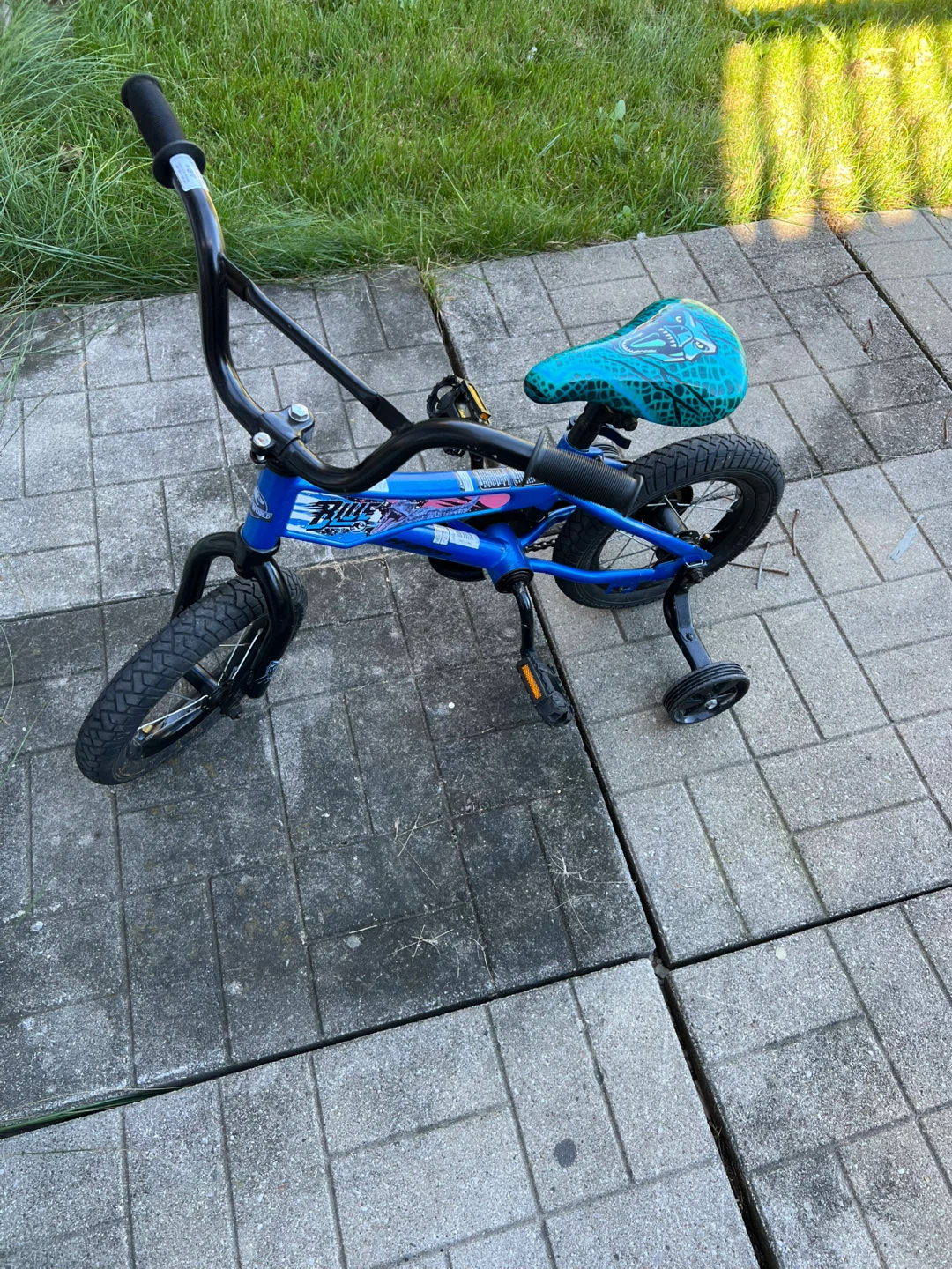 12 inch Jurassic World Blue Kids Bike(fairly new)