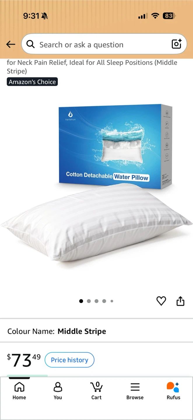 Itartshion Cotton Detachable Water Pillow - photo 4