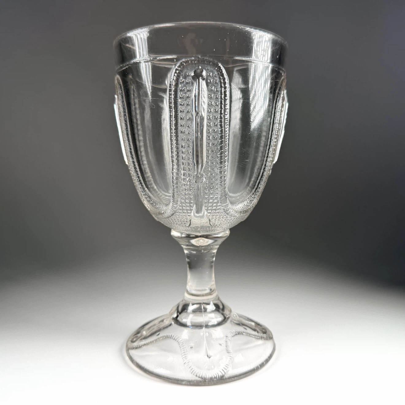 Antique ~1870’s Pressed Glass Goblets (Lot 1) - photo 4