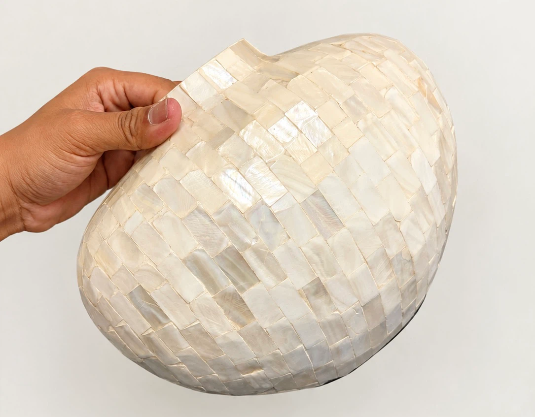 Mother of pearl look/Shell Vase