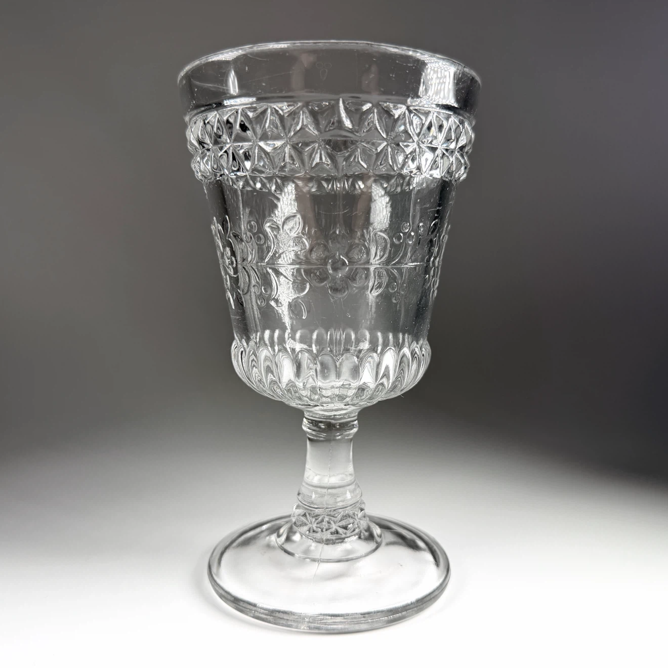 Antique ~1870’s Pressed Glass Goblets (Lot 2) - photo 3