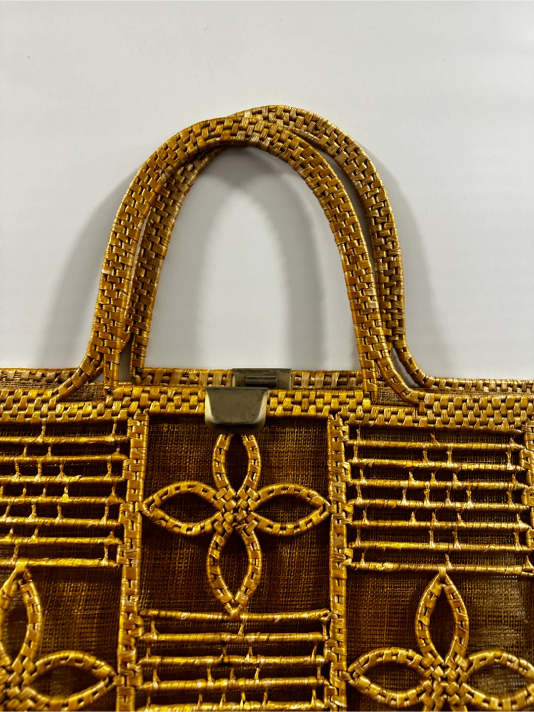 MCM 1960s Valerie Italian Woven Straw Tote Bag - photo 3