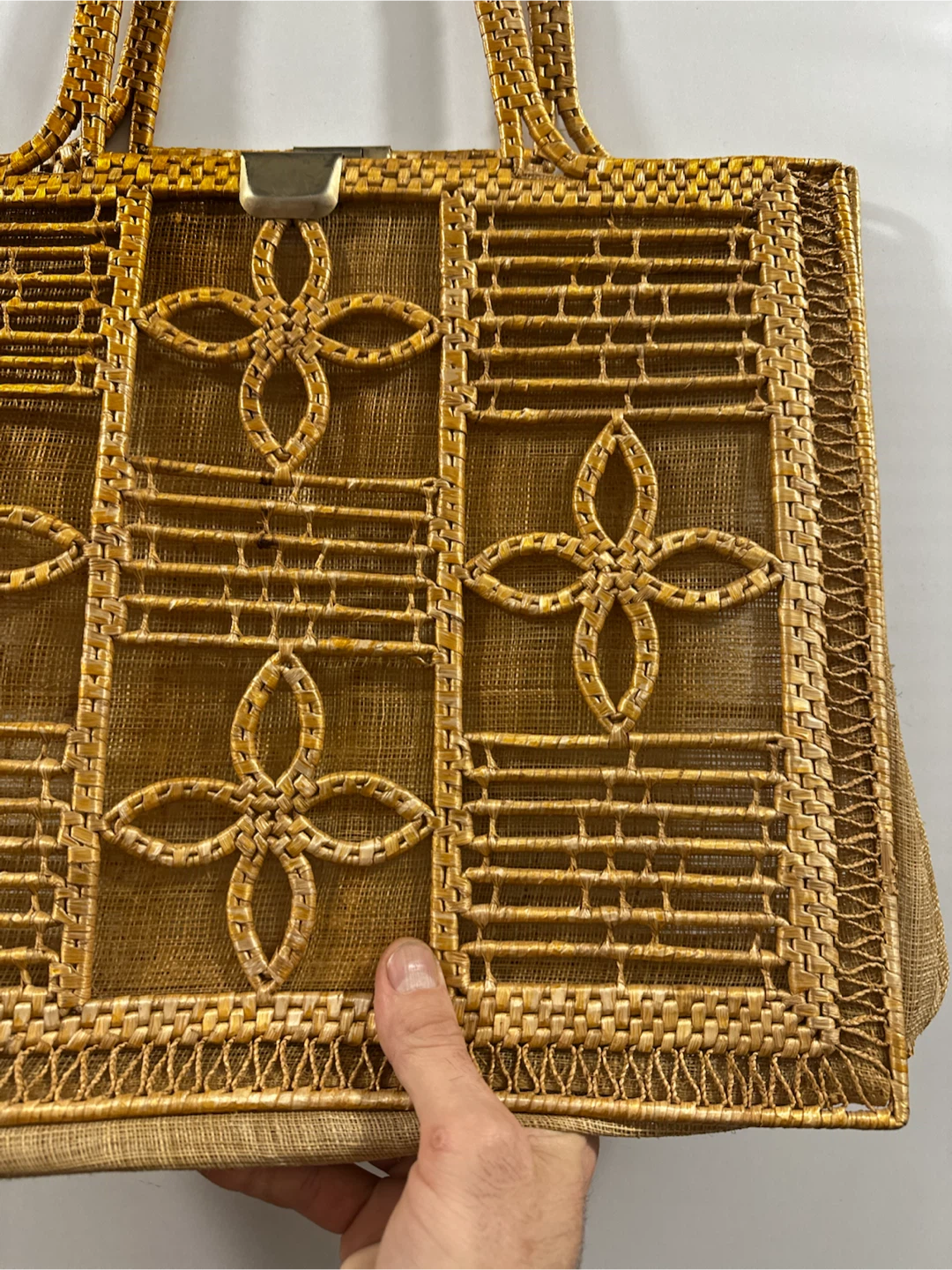MCM 1960s Valerie Italian Woven Straw Tote Bag - photo 4