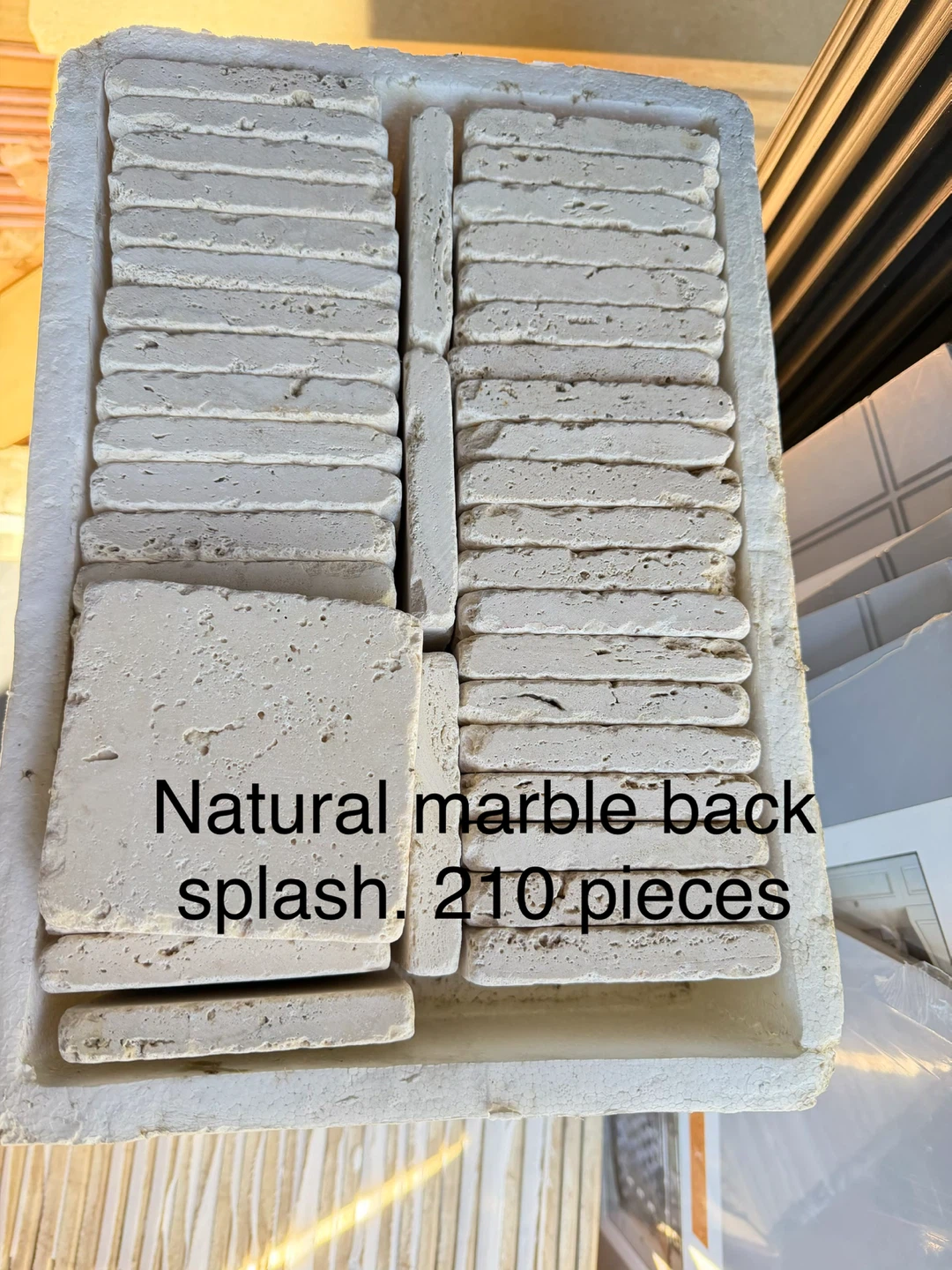 Assorted Tile and Marble Backsplash Pieces - photo 3