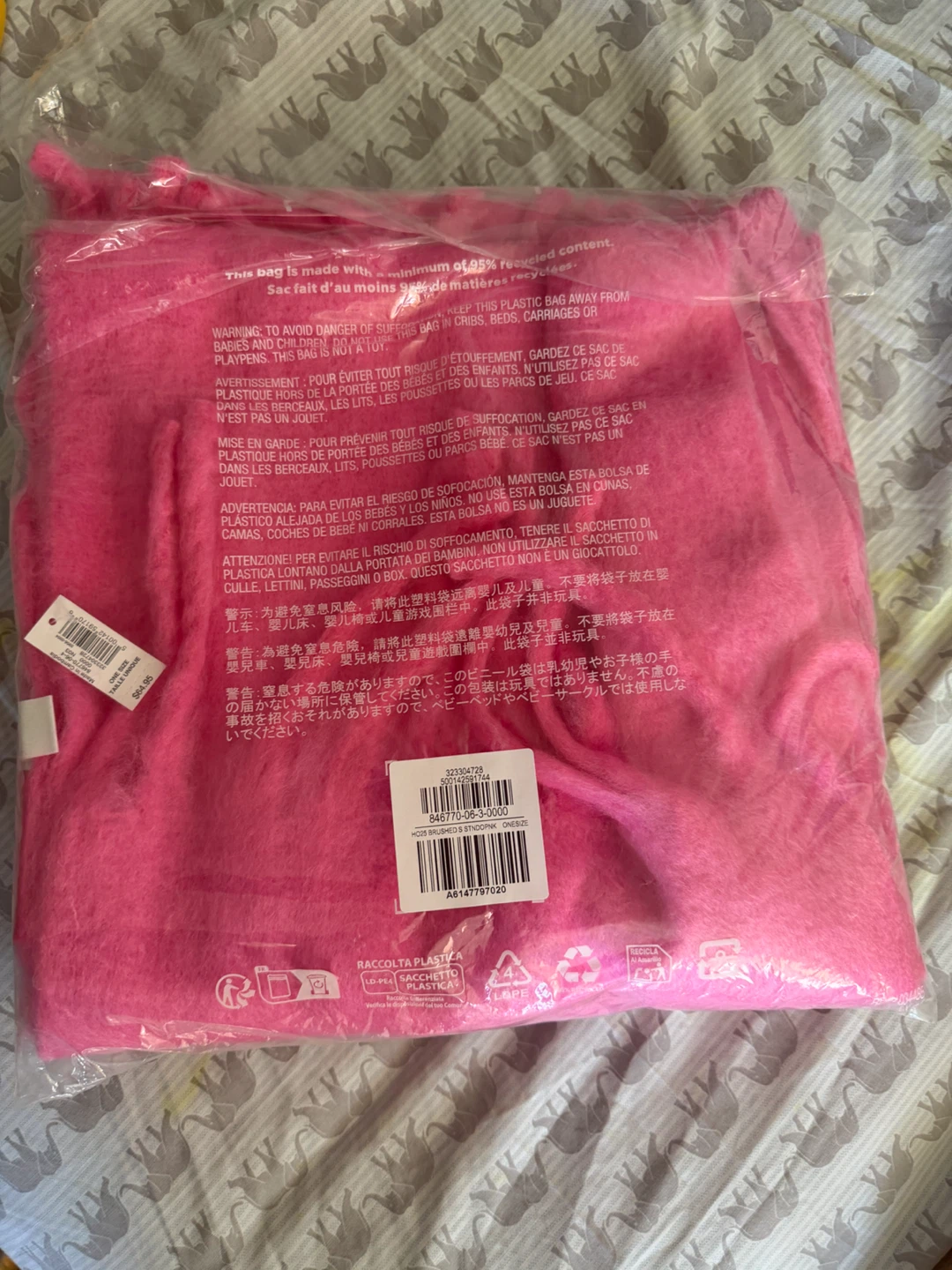 Gap Bright Pink Oversized Scarf – Soft & Cozy – New - photo 3