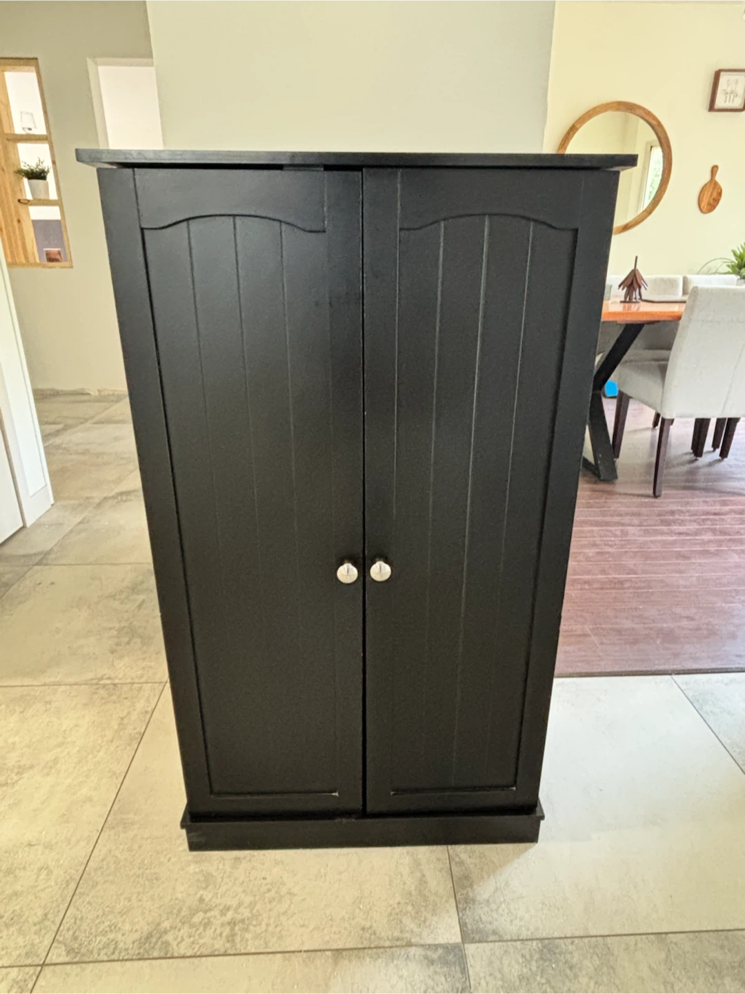Black Pantry Cabinet with Spice Racks - photo 2