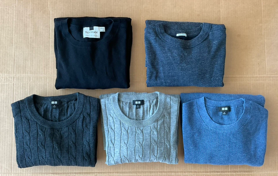 Men's Sweater Bundle - Uniqlo, Topman, Jack & Jones - Size M