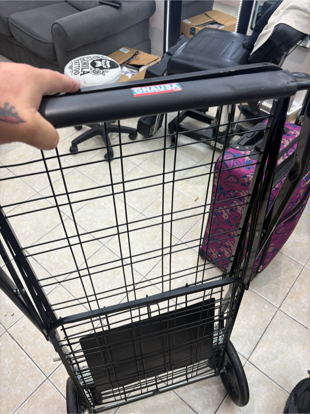 GNAUSA Folding Metal Utility Cart - photo 2