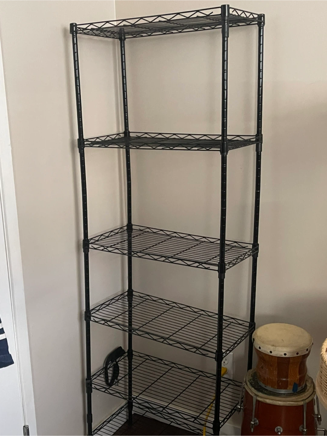 Black wire plant stand/shelving unit
