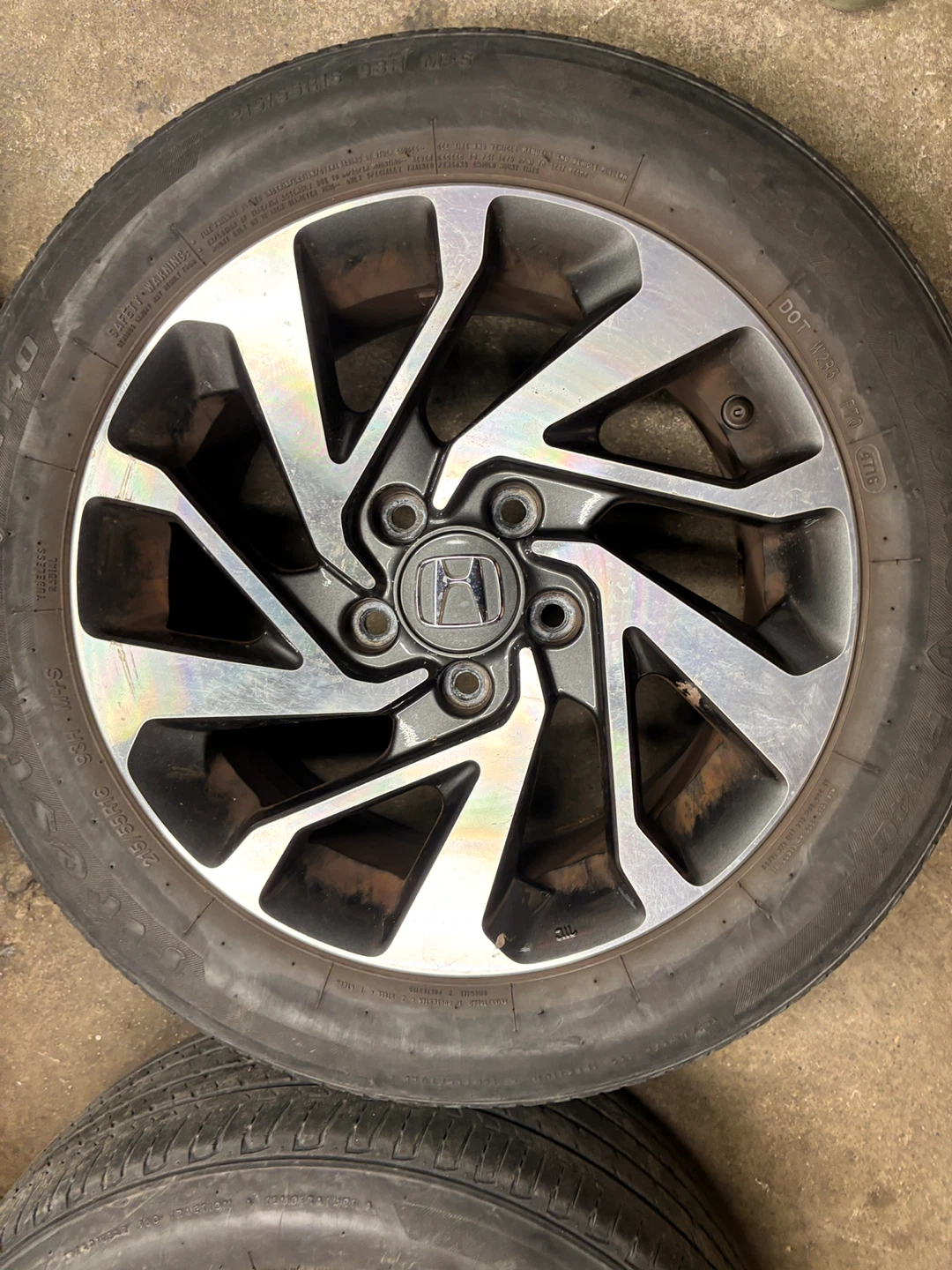 Set of 4 Honda Alloy Wheels with Firestone Tires - photo 2