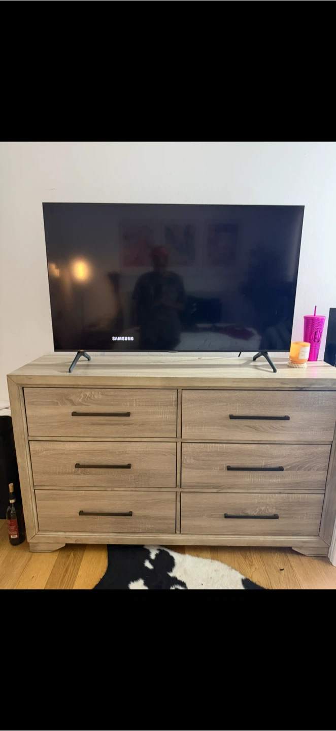 Living Spaces Six-Drawer Wooden Dresser