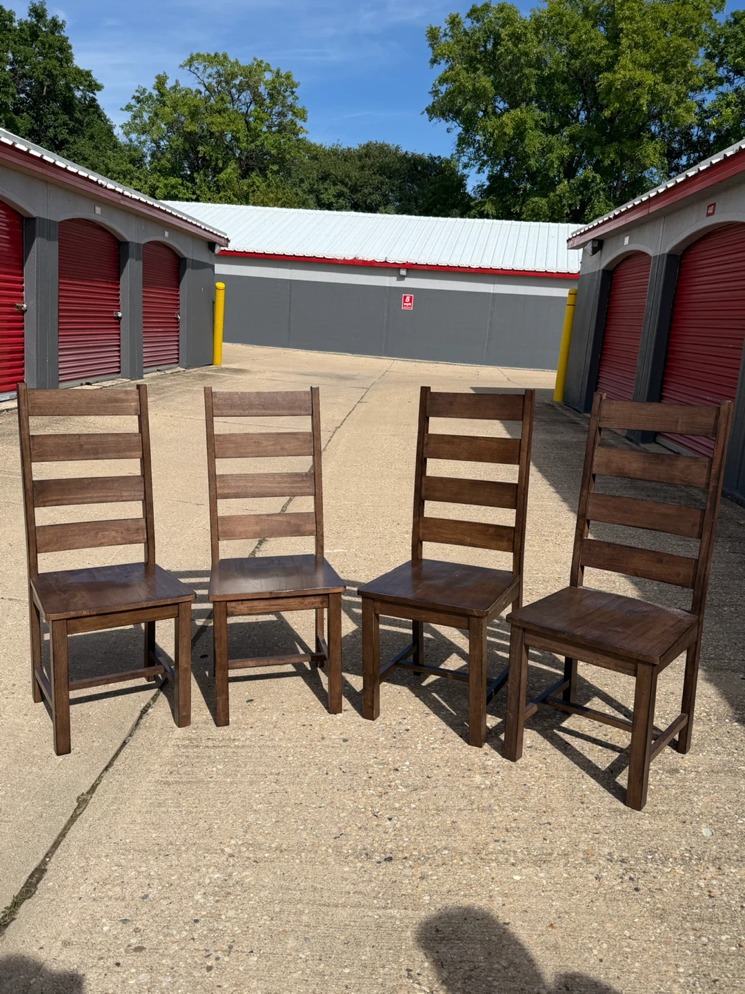 Set of 4 Wooden Dining Chairs