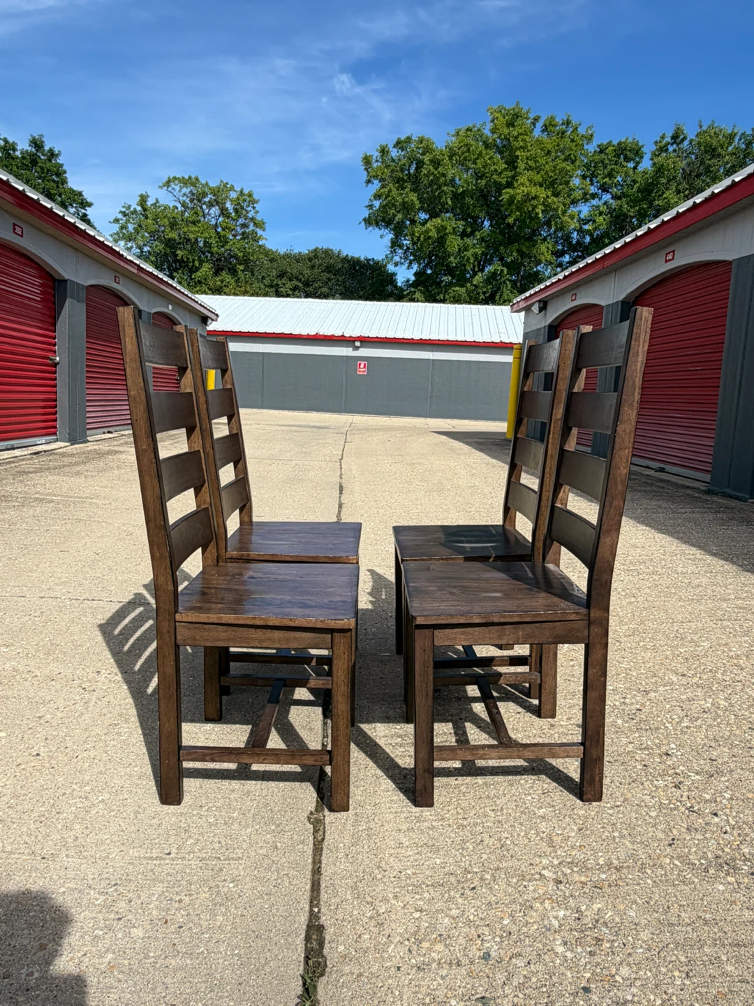 Set of 4 Wooden Dining Chairs - photo 2