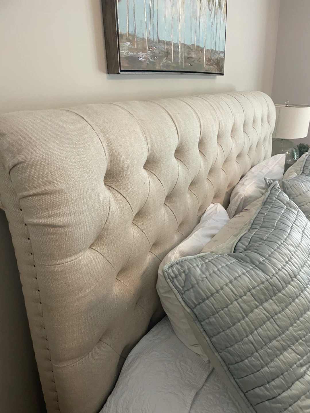 Restoration hardware  Tufted Upholstered Queen Bed Frame - photo 4