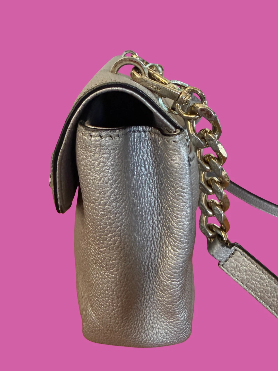 Authentic MCM Studded Leather Crossbody Bag - photo 5