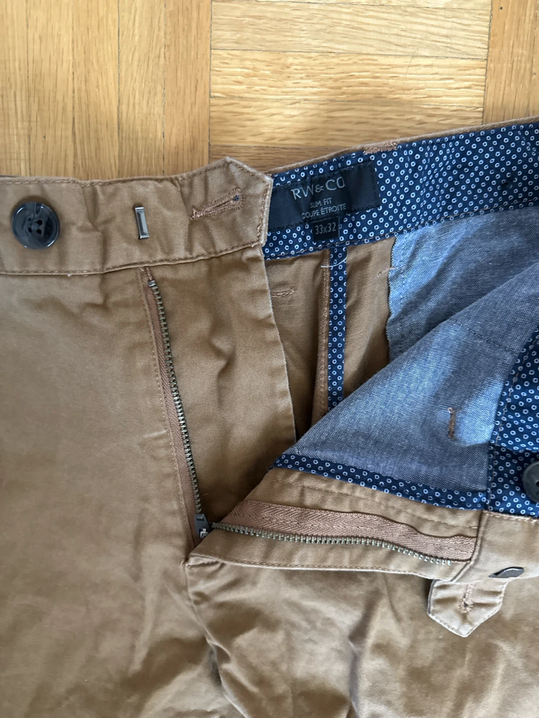 RW&CO Slim Fit Chinos Brown 33x32 - photo 2