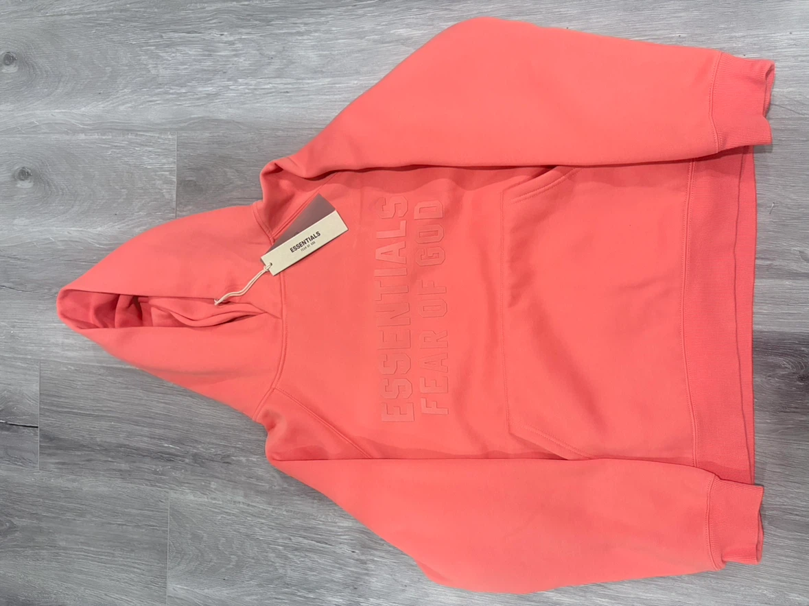 Essentials Fear of God Hoodie-Coral