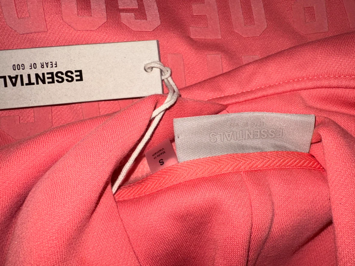 Essentials Fear of God Hoodie-Coral - photo 4