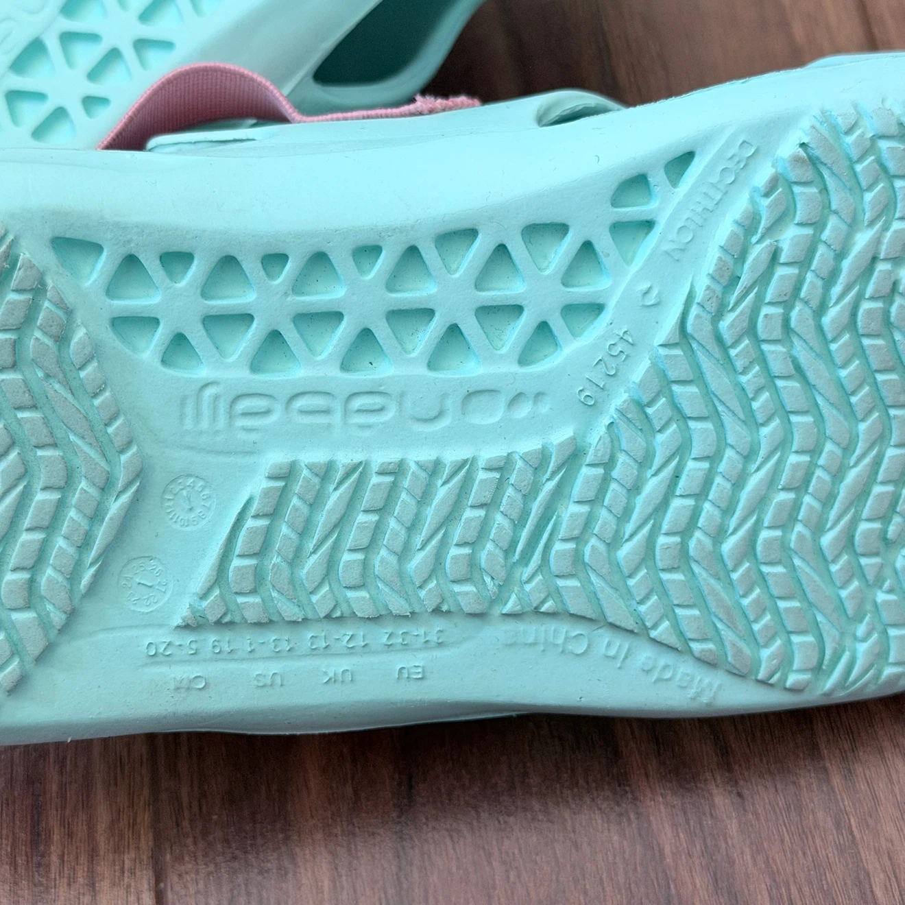 Reef Kids Aqua & Pink Sandals | Size 13/1 - photo 4