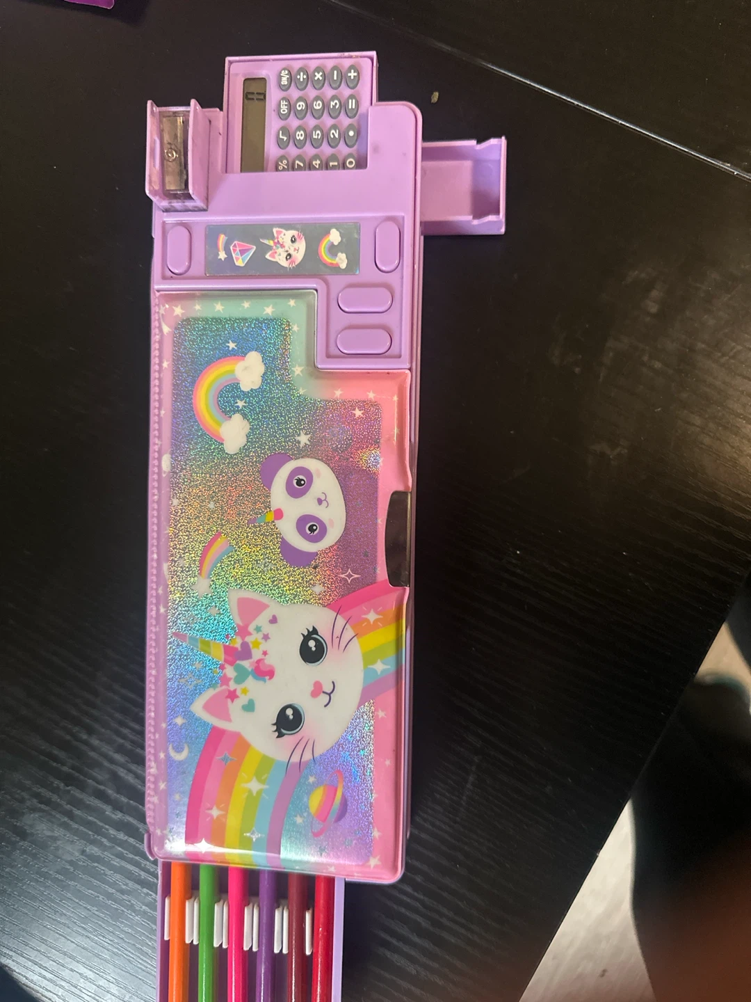 Unicorn Themed Multipurpose Pencil Case with Calculator