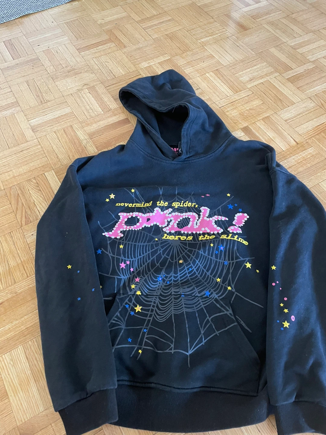 SP5DER Pink Spider Hoodie