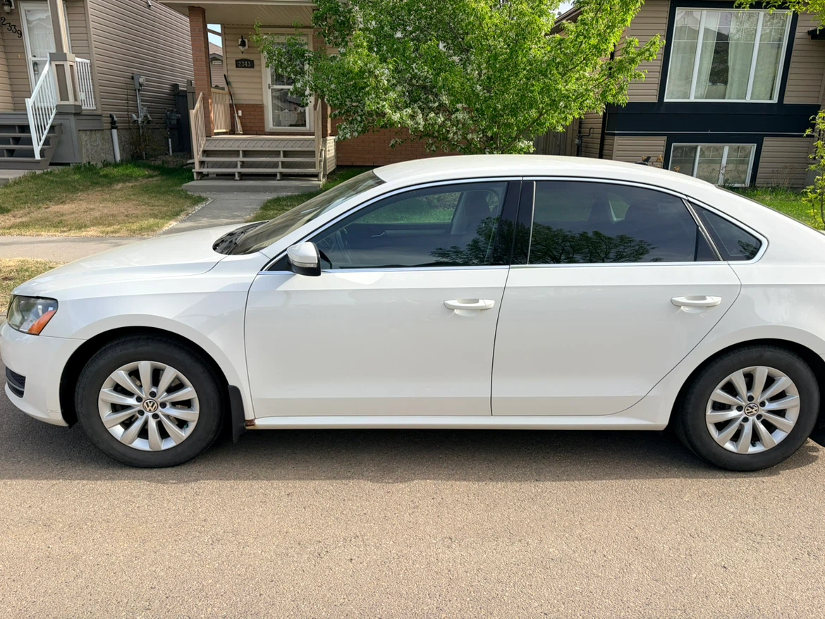 White Volkswagen Passat