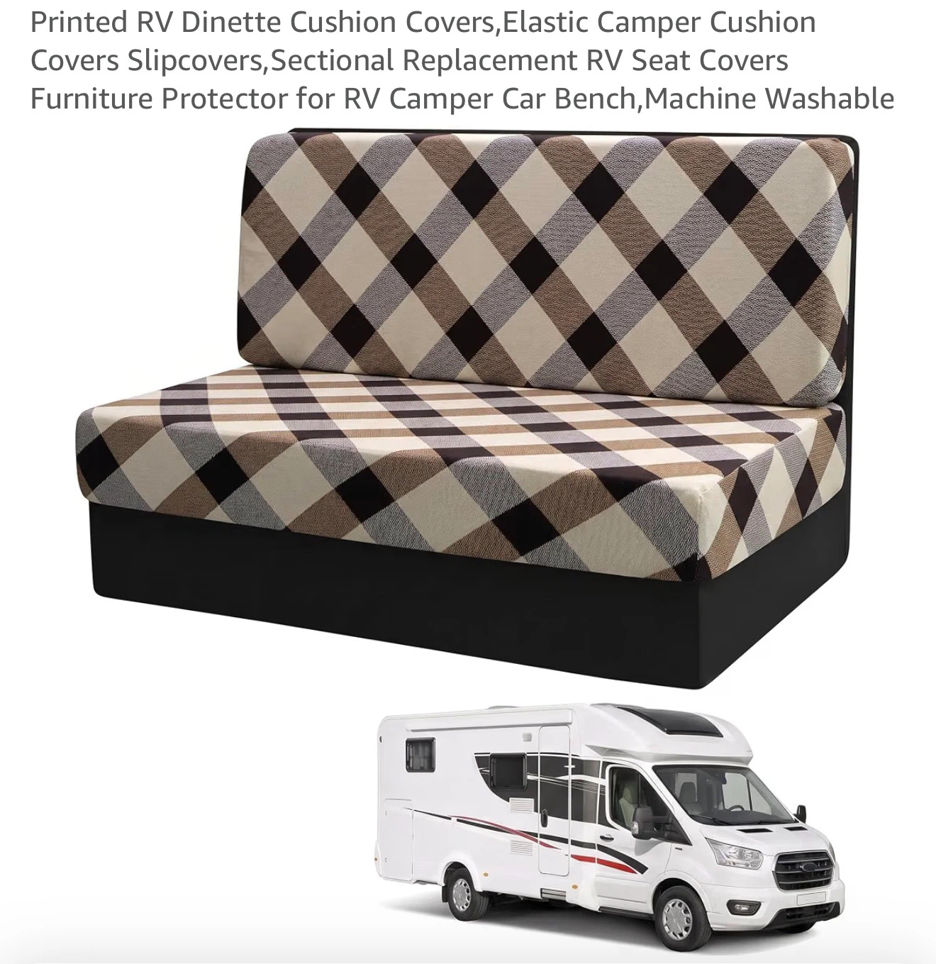 RV Dinette Cushion Slipcovers