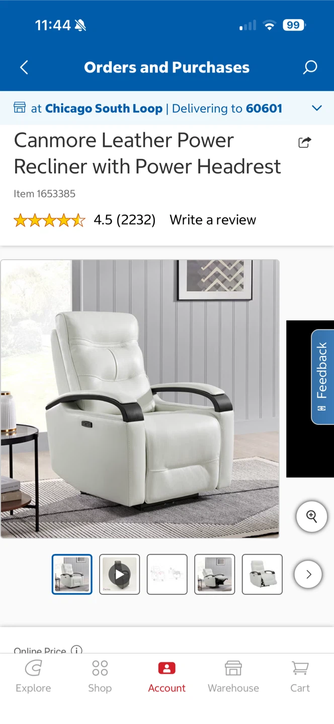 Canmore Leather Power Recliner - photo 2
