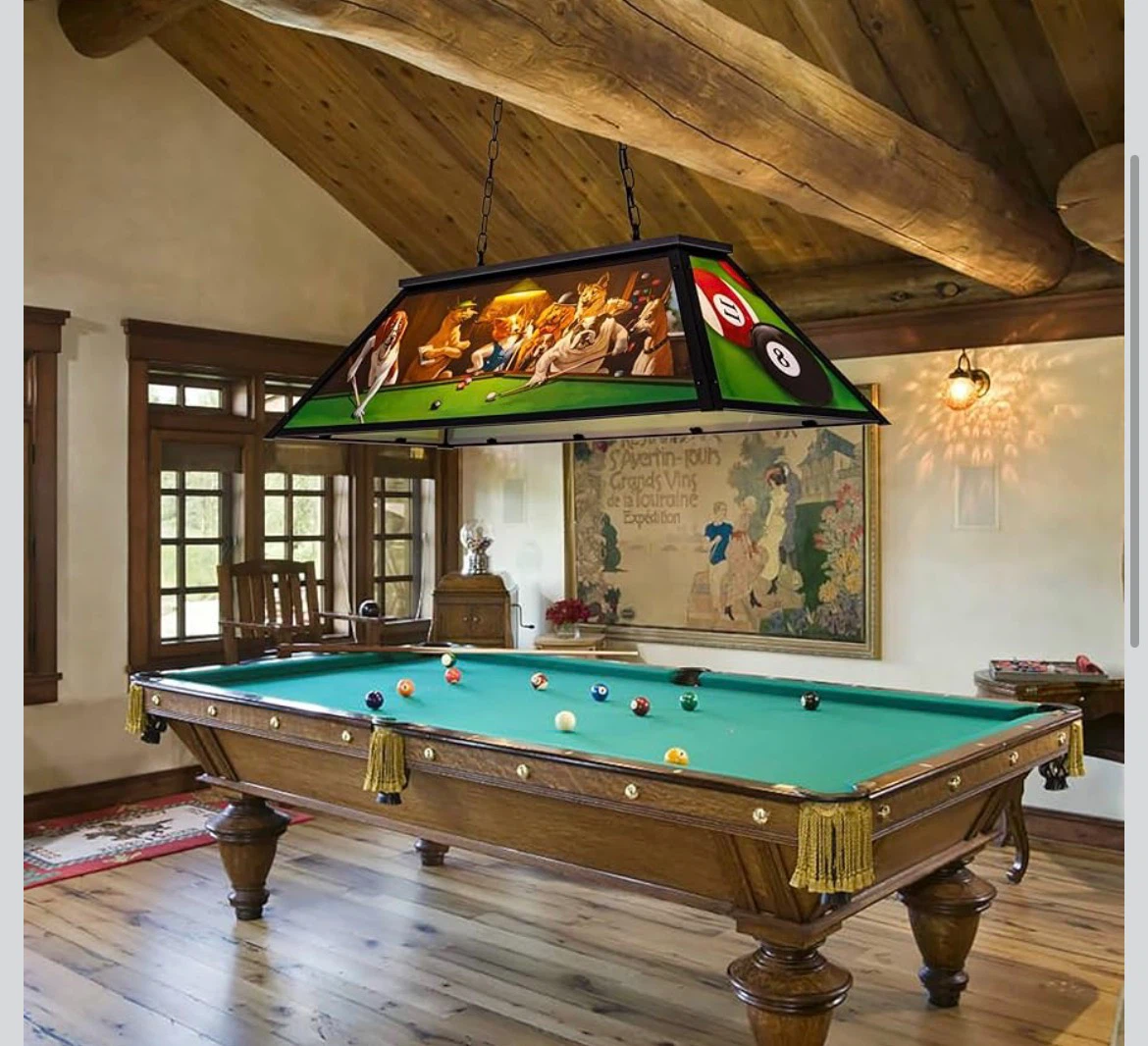 Dogs Playing Pool Billiards Light - photo 4