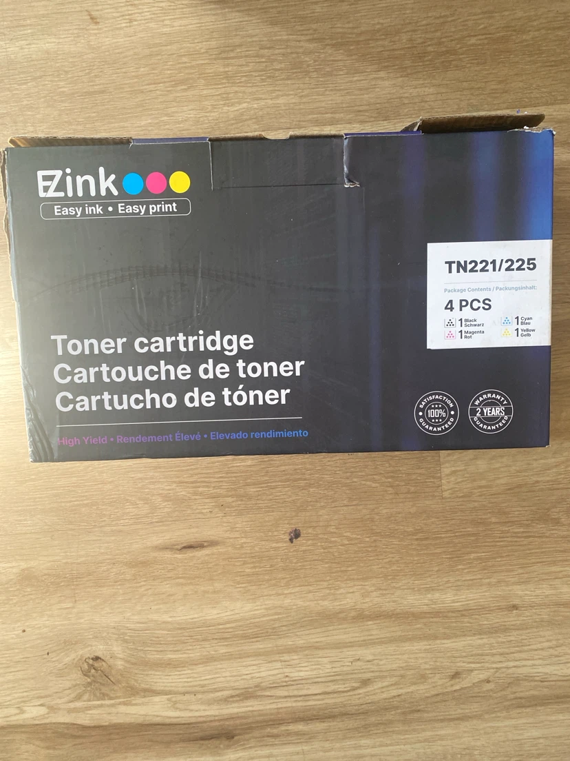 EZink TN221/225 Toner Cartridge Set 4-Pack