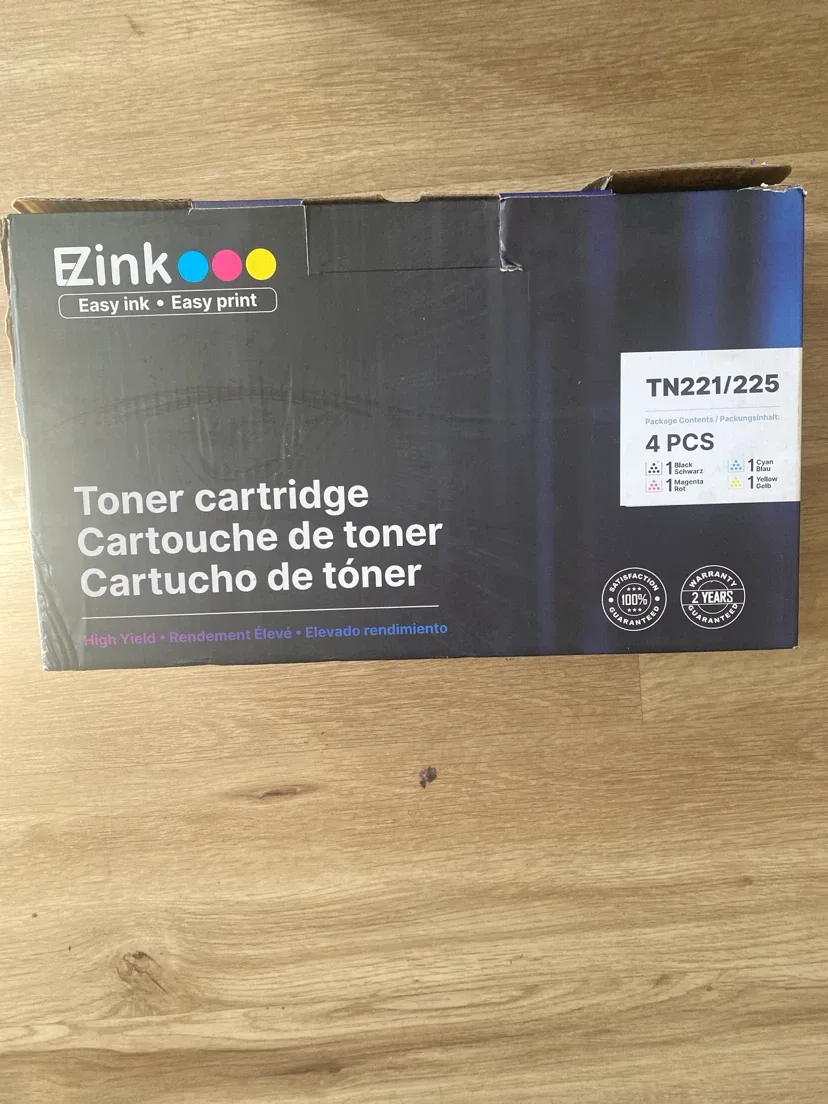 EZink TN221/225 Toner Cartridge Set 4-Pack