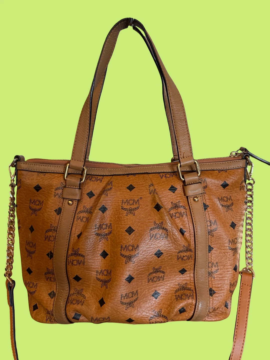 Authentic MCM Visetos Monogram Tote Bag - photo 3