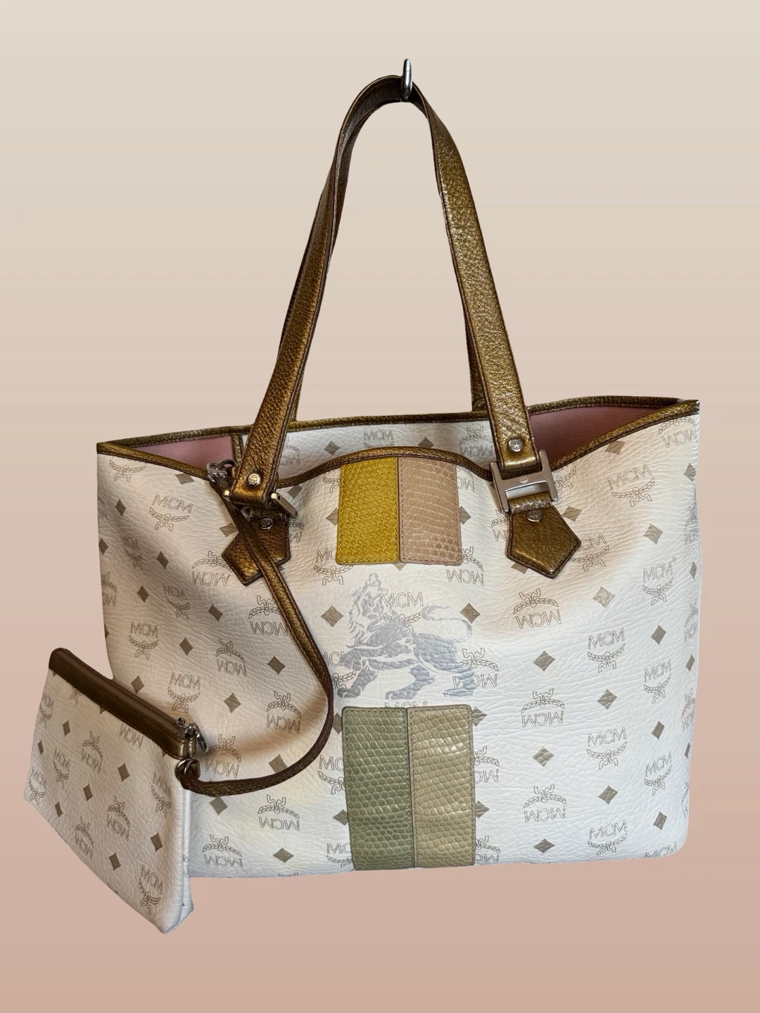 Authentic MCM Visetos Tote Bag