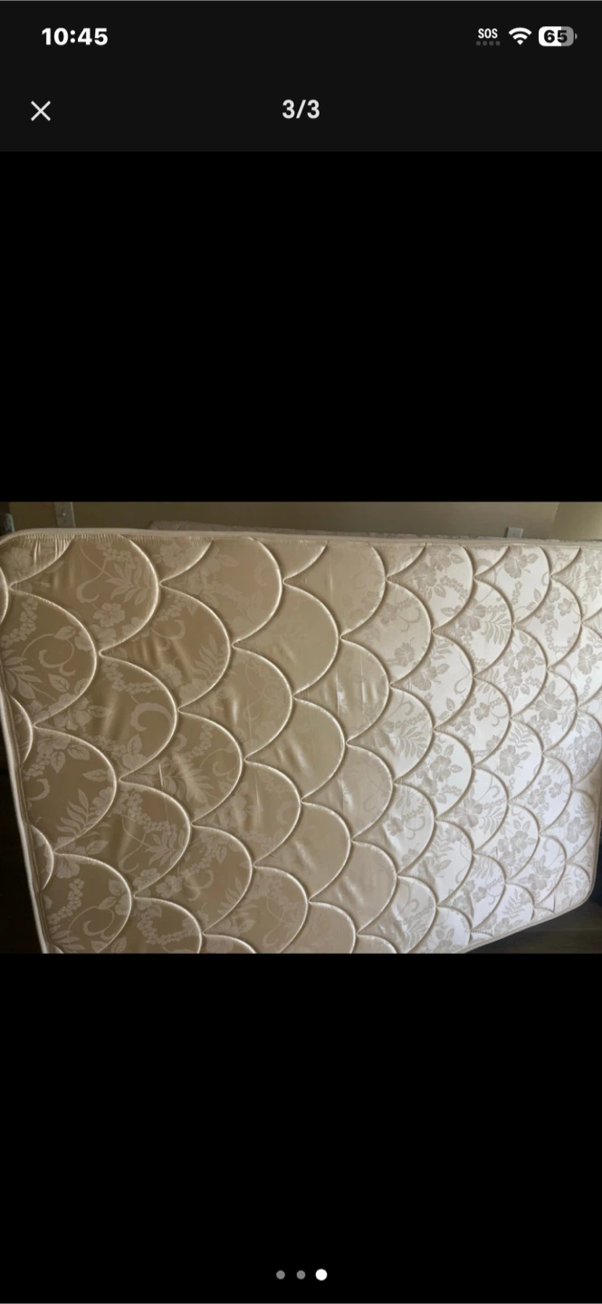 Twin size bed frame and mattress set