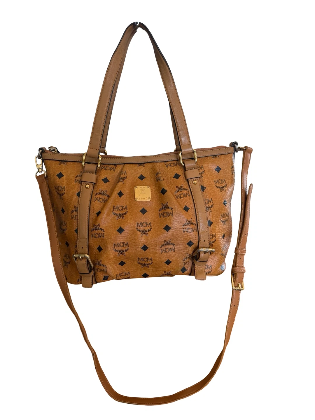 Authentic MCM Cognac Visetos Shoulder Bag - photo 2