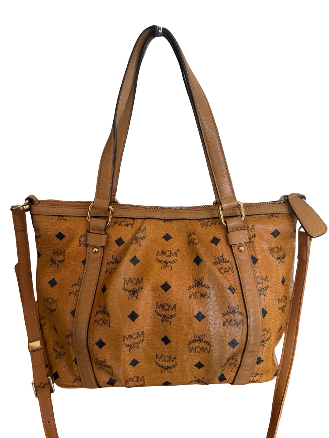 Authentic MCM Cognac Visetos Shoulder Bag - photo 3