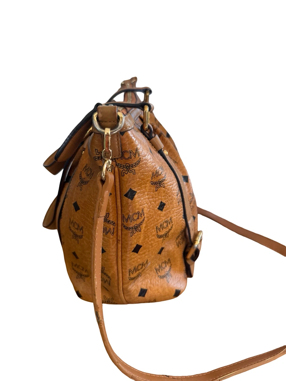 Authentic MCM Cognac Visetos Shoulder Bag - photo 4