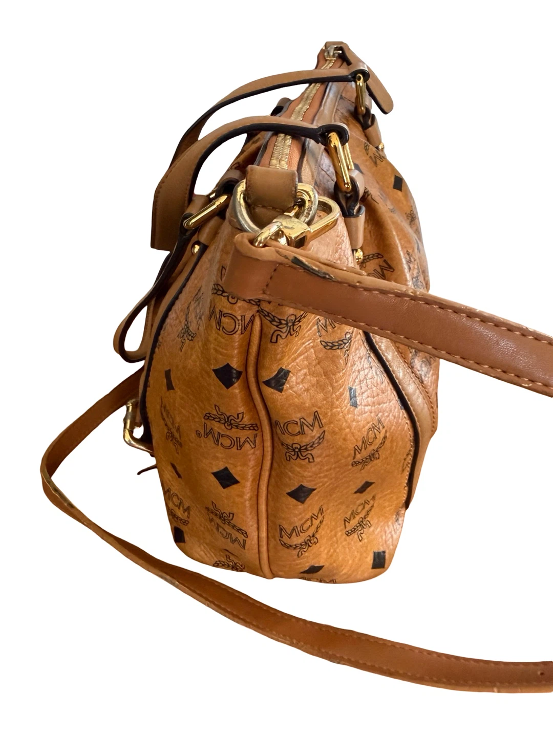 Authentic MCM Cognac Visetos Shoulder Bag - photo 5