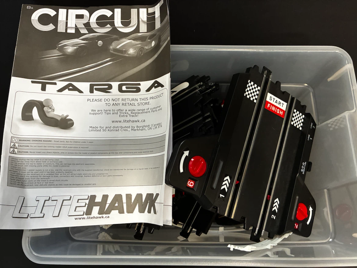 LiteHawk Circuit Targa Slot Car Racing Set