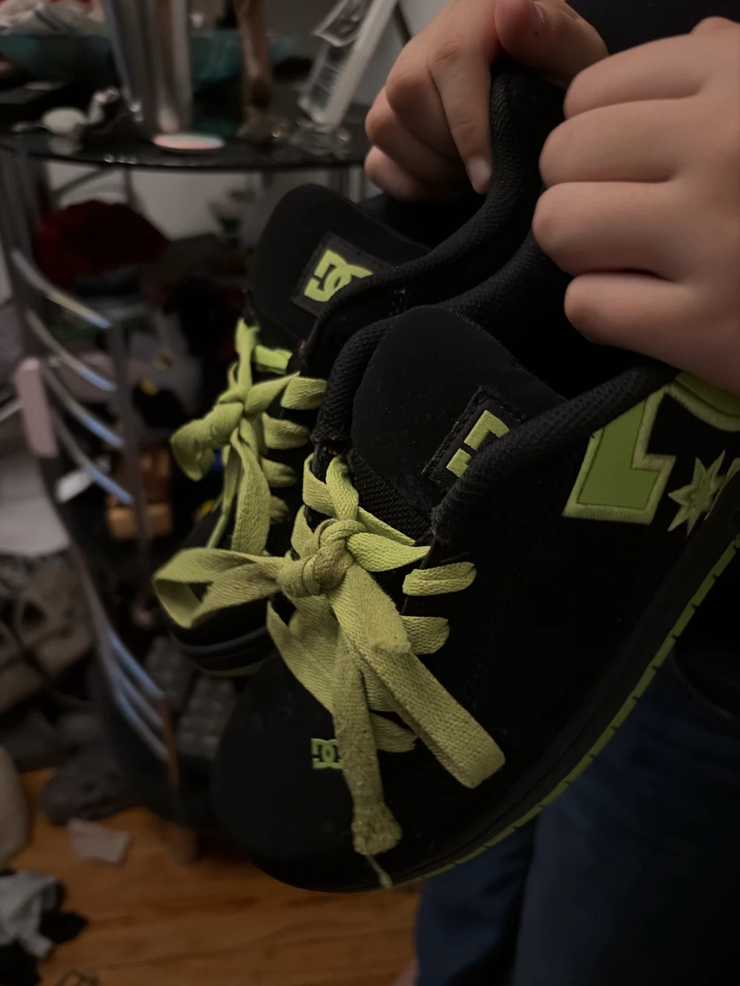 DC Shoes Black and Neon Green Sneakers