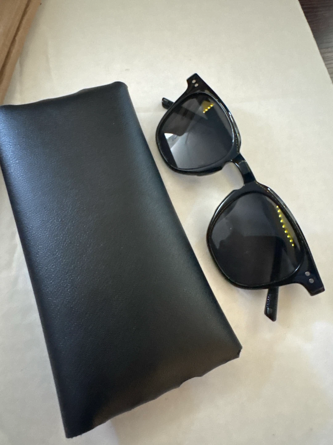 Black sunglasses with case