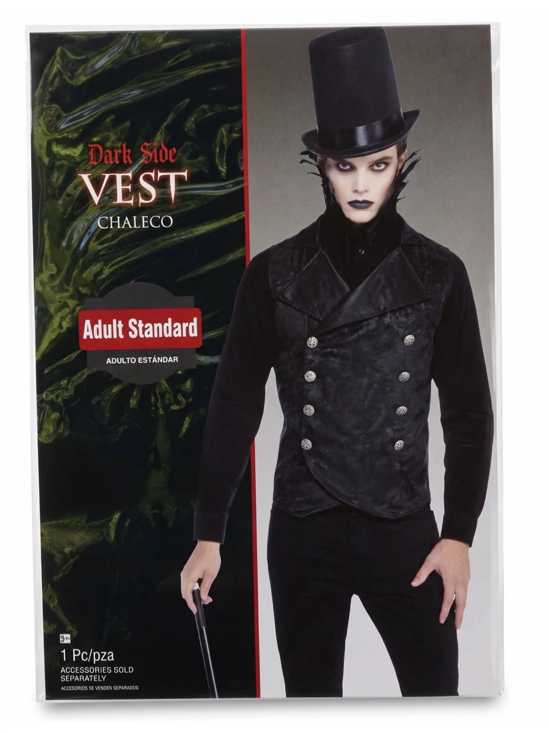 Black Gothic Steampunk VEST Halloween Cosplay Party NEW